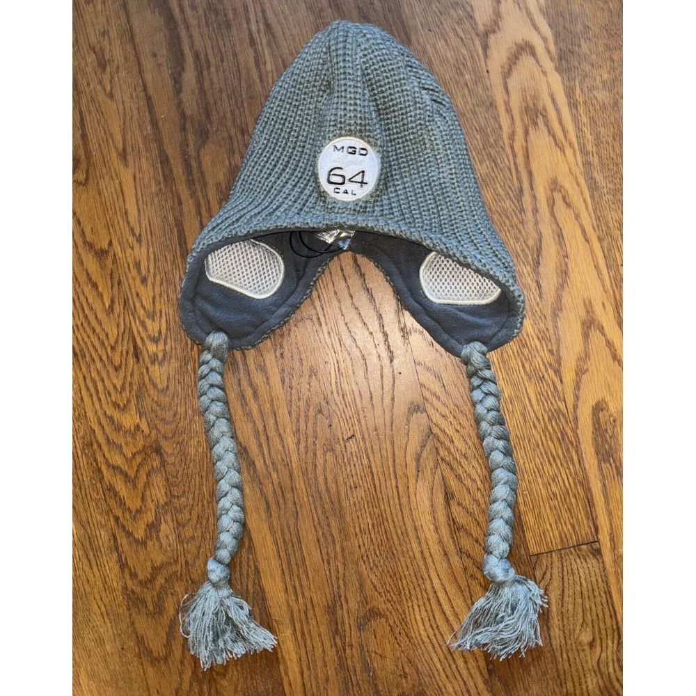 NEW Miller MGD Light 64 Promo Knit Boom Beanie‎ Built In Headphones Fleece Gray